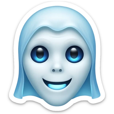 Ghost with cool face sticker