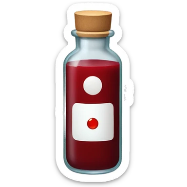 Vial of blood sticker