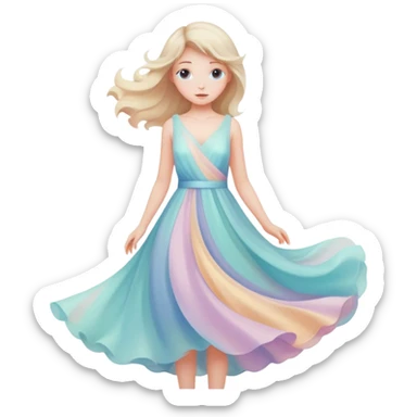 Can you make it more abstract and with pastel colors? sticker