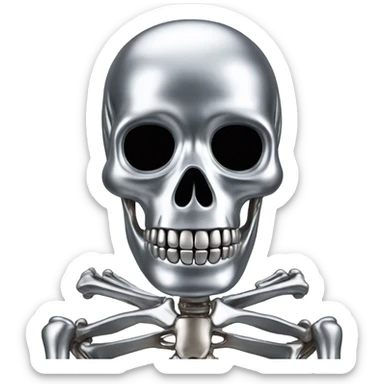 Skeleton made of chrome  sticker