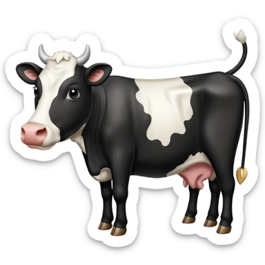 brique de lait avec une vache dessus  sticker