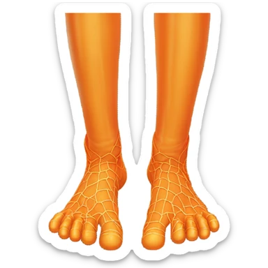 Orange webbed feet  sticker