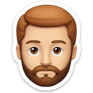 realistic male portrait with beard sticker