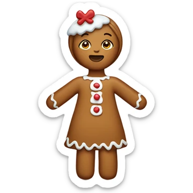 Gingerbread girl sticker