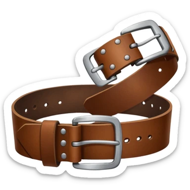 Hand holding a belt as if it’s about to hit someone sticker