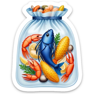 seafood boil bag sticker