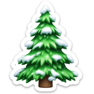 christmas tree with snow sticker