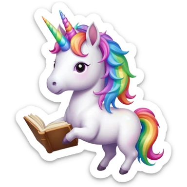 Unicorns read book
A full body of little majestic unicorn with rainbow mane holding an open book with magic sparks.












 sticker