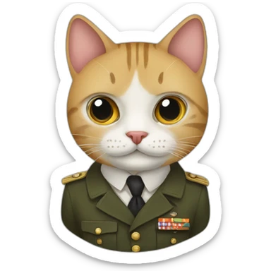 Hitler cat sticker