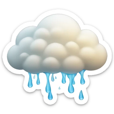 Clouds raining  sticker