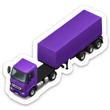 purple truck with black trailer sticker