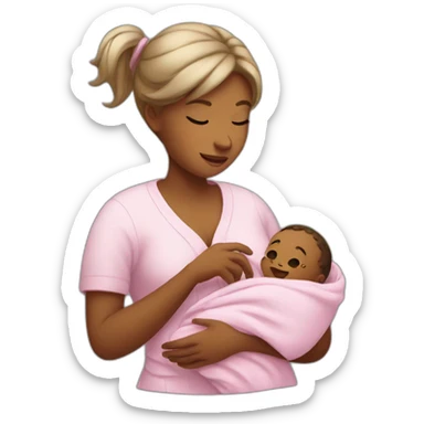 caring for the baby sticker