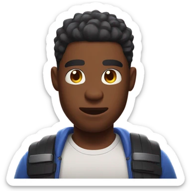 Black guy playing brawl stars sticker