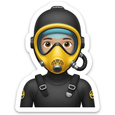 scuba diver sticker