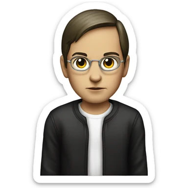 steve jobs as a youngster gangster sticker