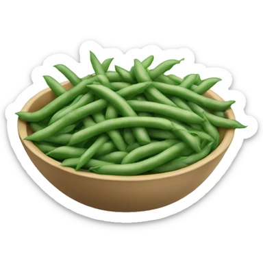 Bowl of green beans sticker