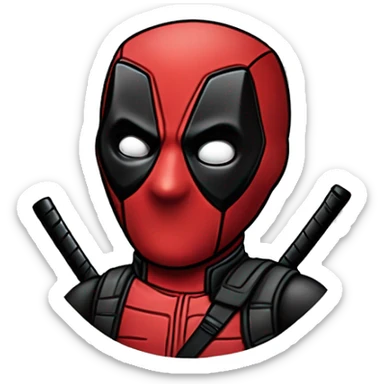 Deadpool but color swapped sticker