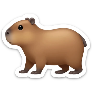 Cute capybara sticker