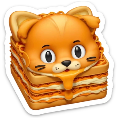 Generate me a Garfield Lasagna png sticker