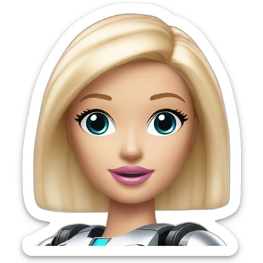 barbie like robocop sticker
