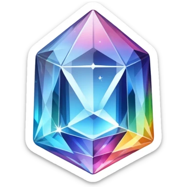A big crystal (no background)(The crystal has many colours) sticker