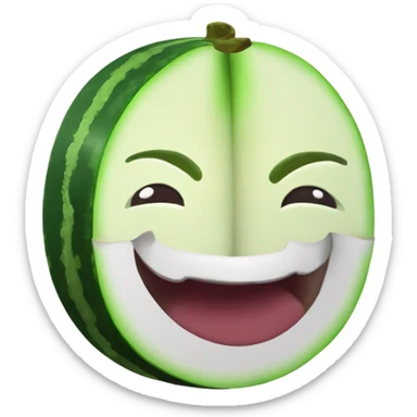 Melón tuna con vino blanco en su interior  sticker