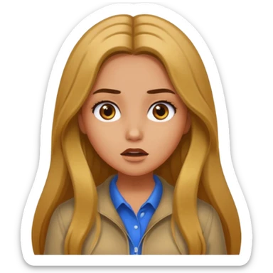 pretty long hair girl middle parted, amazed, good clothes, tanned, baddie, RELLY PREETY, BADDIE sticker