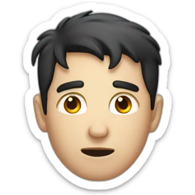 Dark-haired guy with a dizzy head sticker