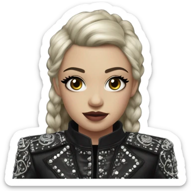 gothic  black ponyhair jacket  sticker