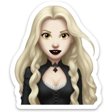 blonde vampire woman sticker