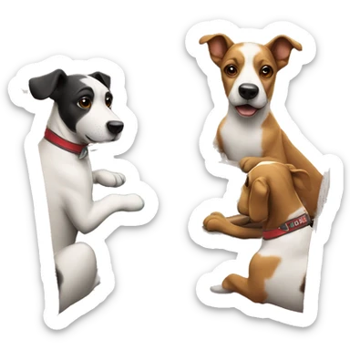 Dogs playing cards at casino sticker