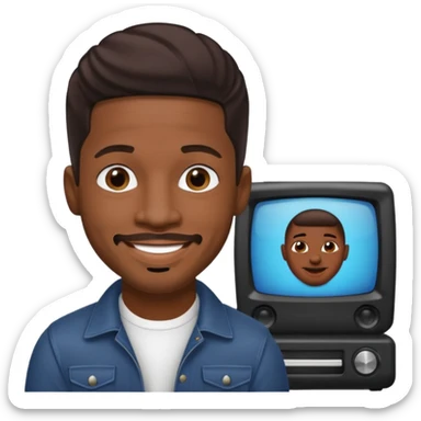 Stevie J, Record Producer (b.1973) with dark brown hair sticker