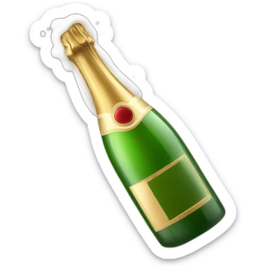 opening-champagne-bottle-with-foam sticker