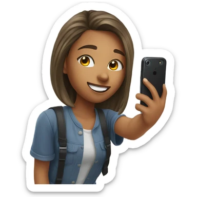 girl taking selfie indoors sticker