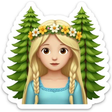 trees and fairy sticker