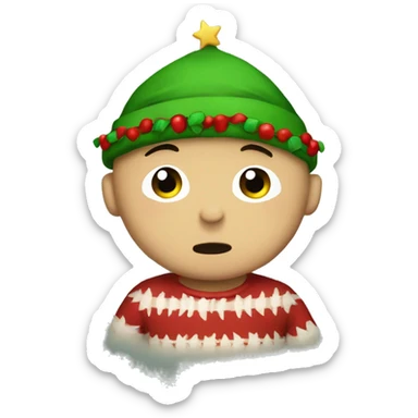 Stewie wearing Christmas hay sticker