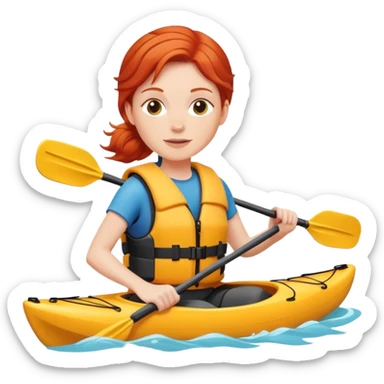 Red head kayaking  sticker