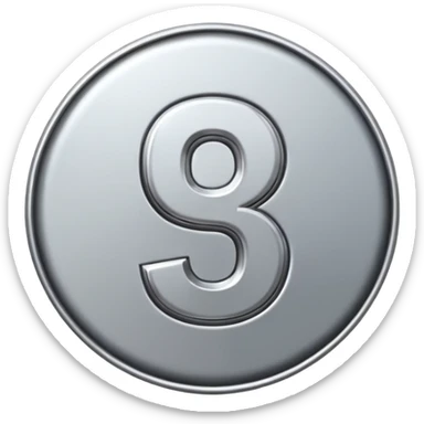 shiny badge emoji with number 5.7 only feature digits and decimal point no other symbols sticker