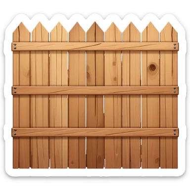 Wood fence sticker