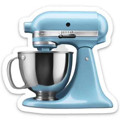 Realistic powder blue kitchenaid mixer.  sticker