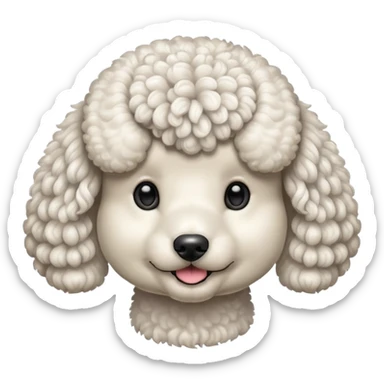 poodle dog sticker