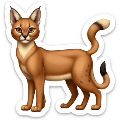 Epic Cute Dark Warm Caracal-Bobcat-Serval-Vernid full body  sticker