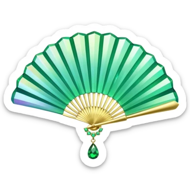 gem fan with gem accessories sticker