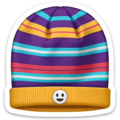 horizontal striped beanie sticker