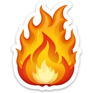 Asme un fuego pixeleado sticker