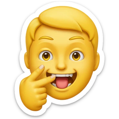 emoji mordiéndose el dedo índice  sticker