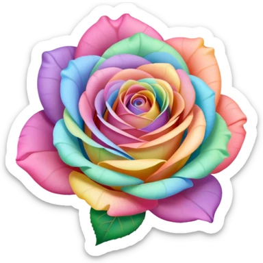 Pastel Rainbow Rose sticker