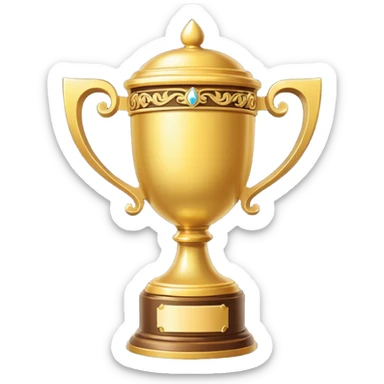  trophy for a winter holiday decorating contest sticker