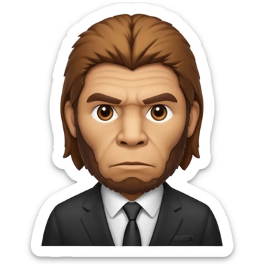 Neanderthal in suit sticker
