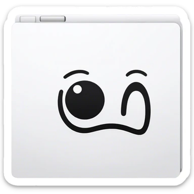 a white page with words sticker